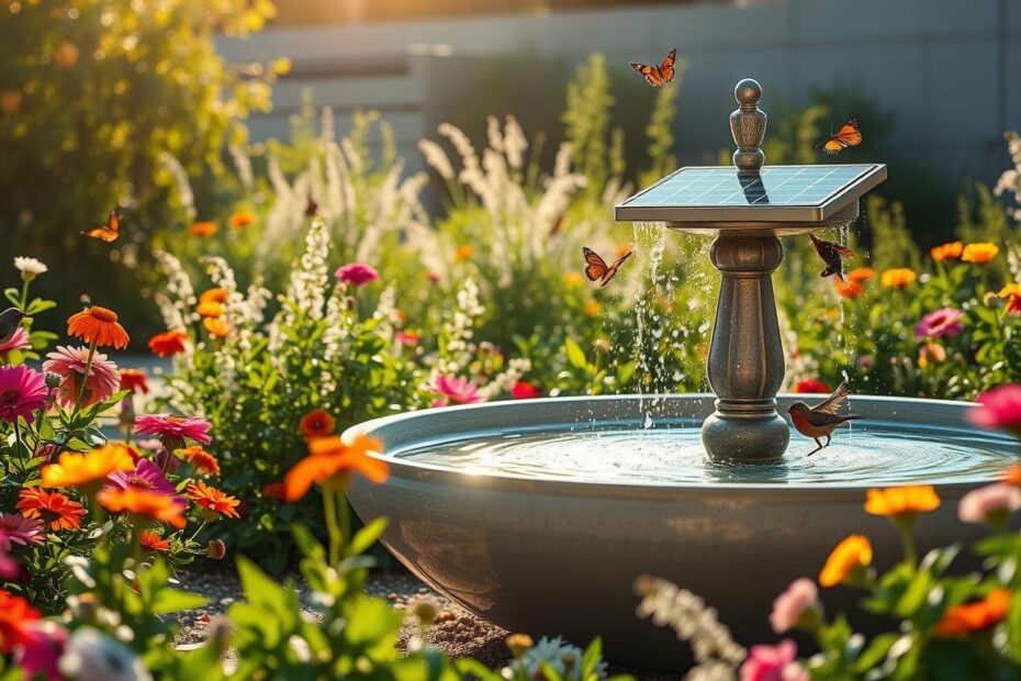 Solar Brunnen ohne Strom und Wasseranschluss