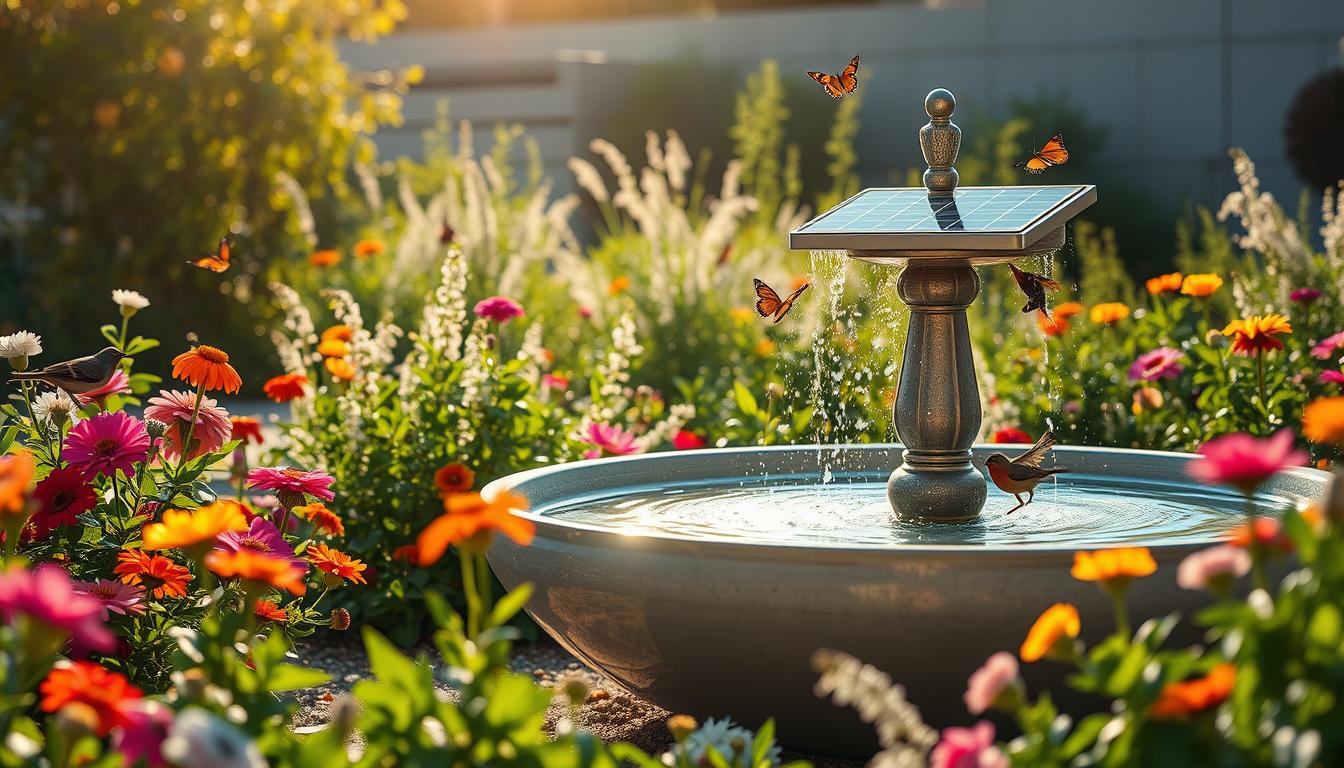 Solar Brunnen ohne Strom und Wasseranschluss